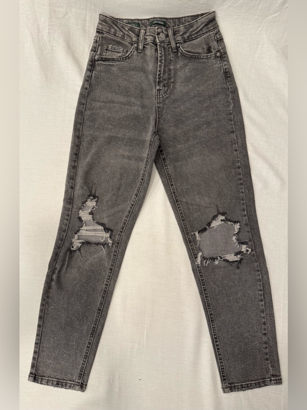 Wild Fable Acid Wash Gray Highest Rise Mom Jeans 00